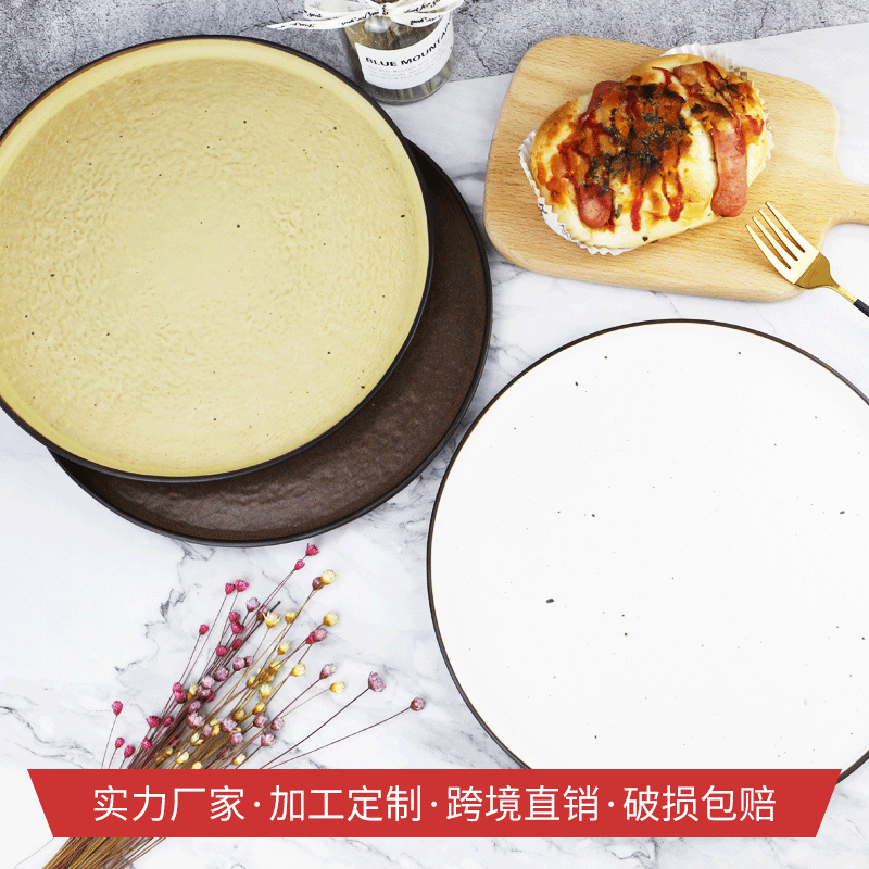 Customized Creative Simple Scandinavian Style Plate Hotel Restaurant Western Food Plate Ceramic Plate Wholesale Household Tableware Plate Customized Creative Simple Scandinavian Style Plate Hotel Restaurant Western Food Plate Ceramic Plate Wholesale Household Tableware Plate