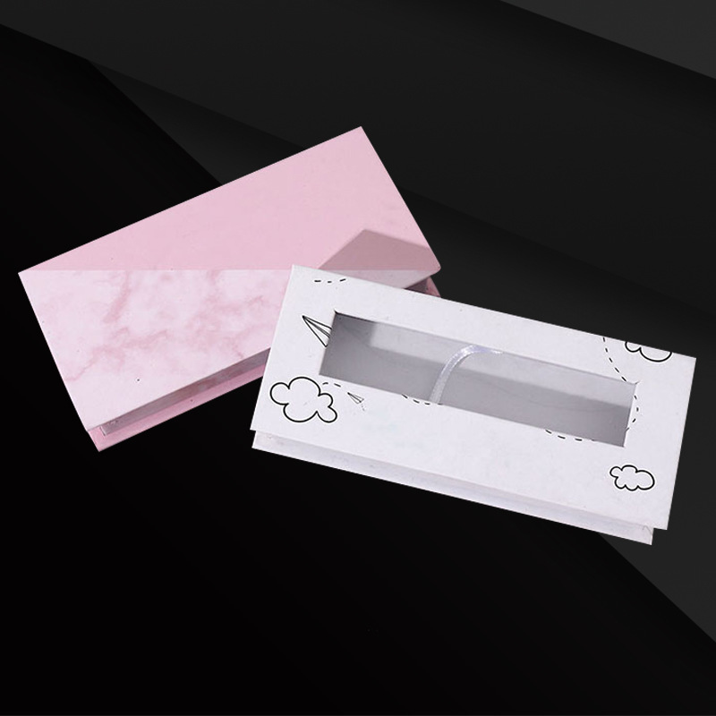 厂家制定睫毛盒 制定印刷睫毛包装盒 开窗压角烫金包装盒烫金工艺