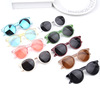 Children's sunglasses, transparent fashionable sun protection cream, glasses, Korean style, simple and elegant design, UF-protection