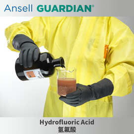 安思尔29-500黑色加厚防腐蚀耐酸碱手套氯丁橡胶防水防化工业手套