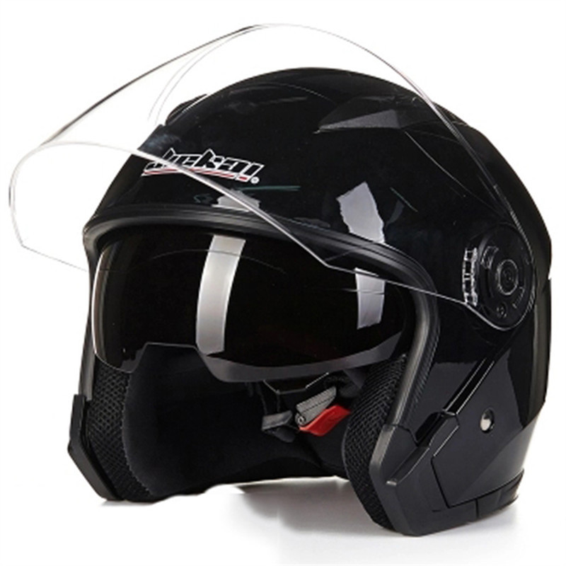 Kask motocyklowy Kask motocyklowy z podwójnym szkłem Kask JK512 dla mężczyzn i kobiet_voghion.com