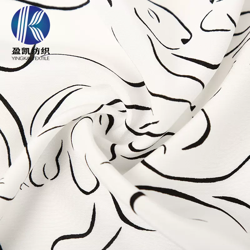 人丝人棉75/30富丽皱白底印花 兔子 衬衫 连衣裙 童装 家居服用料