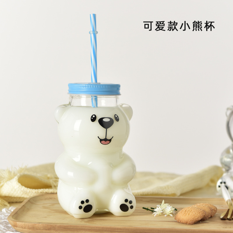 Taza de paja de oso - oso de goma + 1 paja