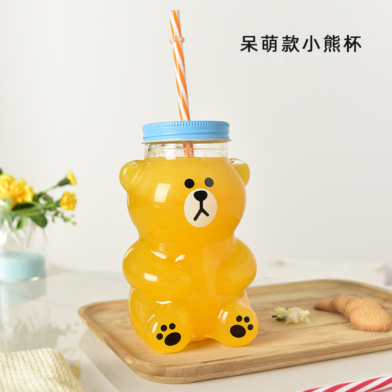 Taza de paja de oso - oso estúpido + paja 1