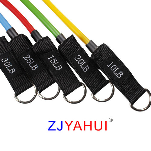 Resistance Band Set with D-Ring Equipment for Yoga and Fitness, Stretching Band with 11 Pieces