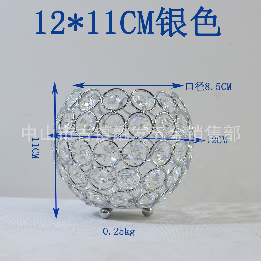 Candelabro europeo Hollow Crystal candelabro bar decoración sal piedra pantalla de mesa Europea fabricante de la decoración del Candelabro en stock