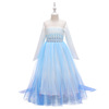Small princess costume, trench coat, complex dress, suit, “Frozen”, with snowflakes