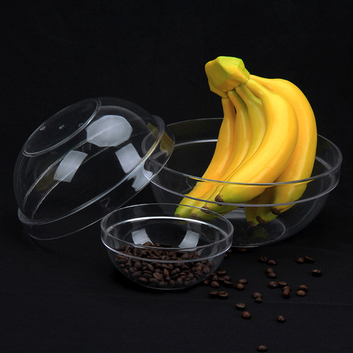 Acrylic salad bowl square plastic anti-fall ice powder sugar water bowl multi-specification commercial tableware thickened condiment bowl