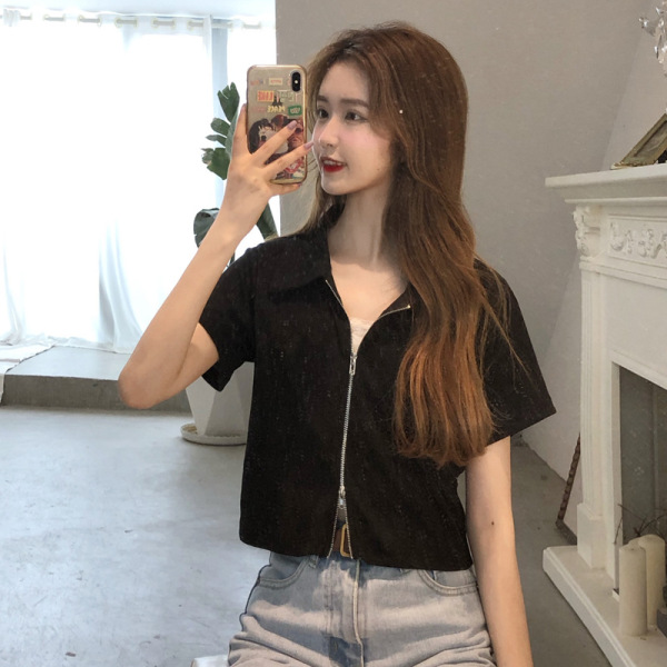 Summer fitted short short sleeve T-shirt