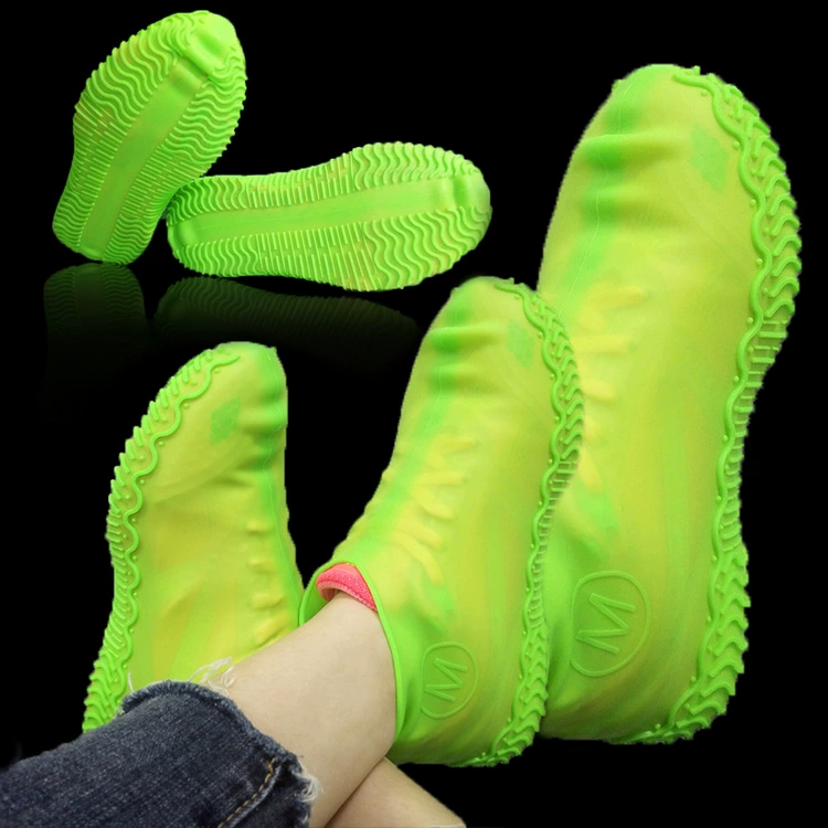 Детские водонепроницаемые чехлы для обуви, нескользящие утолщенные чехлы для обуви от дождя, силиконовые чехлы для обуви от дождя