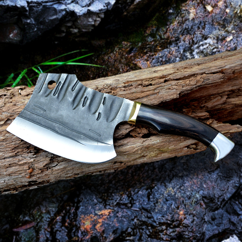 多功能斧型户外刀求生刀 外露野营刀具户外防身水果斧型户外刀