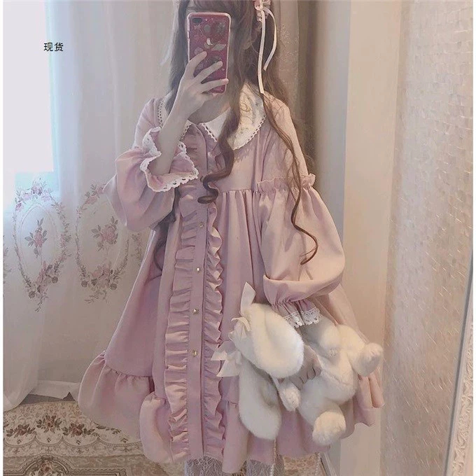 Платье Лолиты в японском стиле милое мягкое шифоновое платье для девочек-студенток Новое платье феи Лолиты