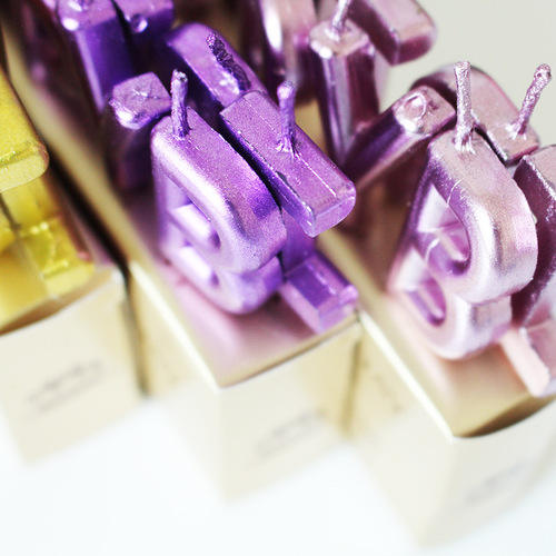 Hot selling wholesale golden letter candles 13pcs gold plated loose letters pvc box cake inserts decoration birthday candles