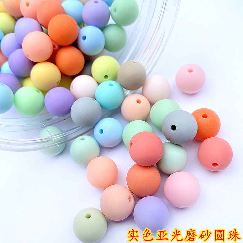 acrylic matte round beads