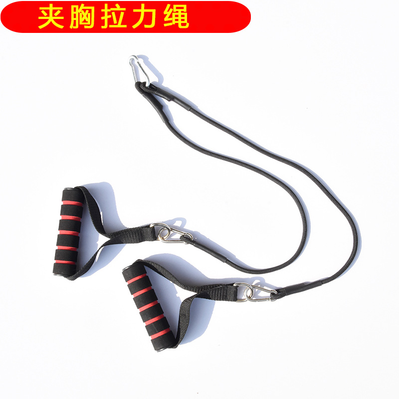 DIY integral fitness músculo entrenador accesorios clip de tensión en el pecho espalda ancha hombro bíceps barra tracción alta resistencia cuerda