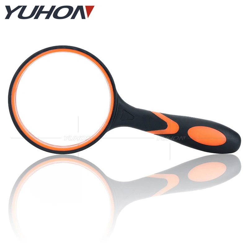 10-кратная HD резиновая устойчивая к падению ручка линза из оптического стекла для пожилых людей ручное увеличительное стекло для чтения и идентификации чтения