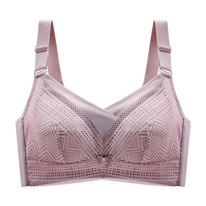 Sujetador de ropa interior de talla grande de copa completa más tamaño grande mm gordo sin anillo de acero anti-flacidez pecho grande pecho pequeño