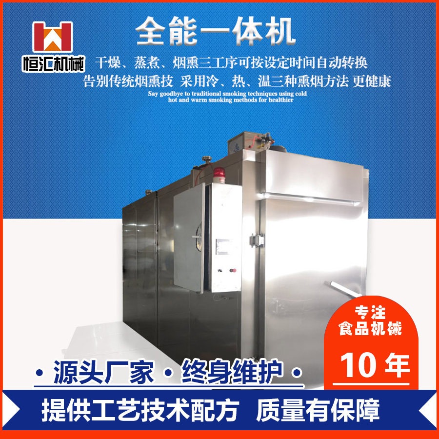 香肠腊肉大型烟熏烘烤设备 全自动红肠熏烤 蒸煮 风干炉生产厂家