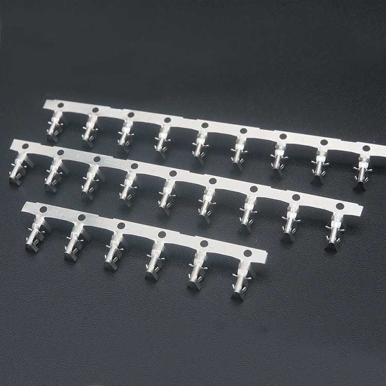 现货1.8机板端子pcb接线端子磷铜镀亮锡DC线尾端1.8双钩基板端