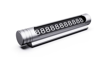 2026 Zhai Sheng Design Nömrəli dayanma kartı - aluminum-alloy-high-gloss-silver