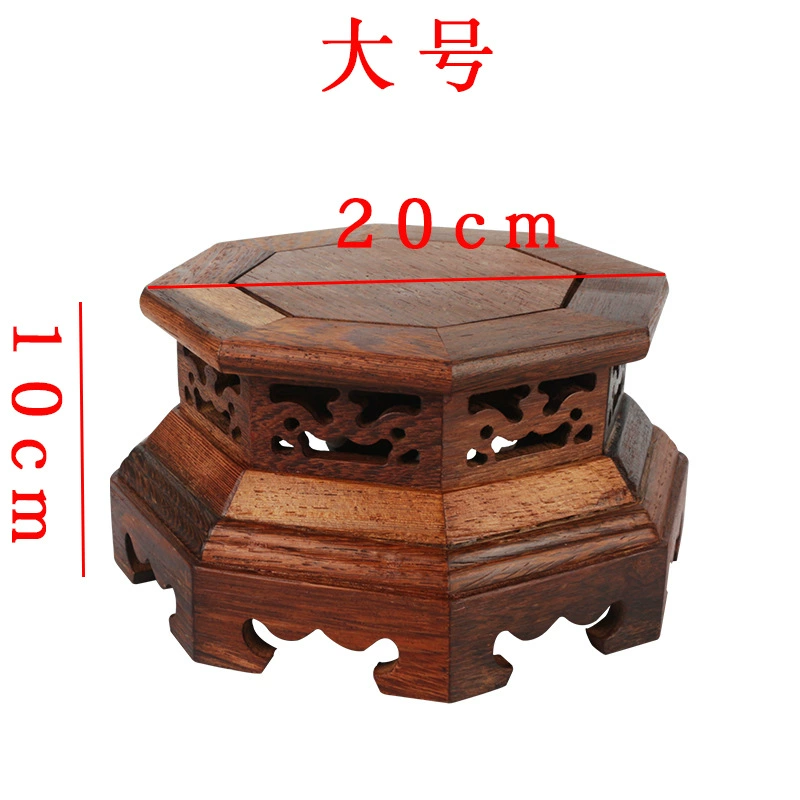 Махагон carved vase base solid wood chicken wenge wood craft solid wood flower pot strange stone ornaments customization