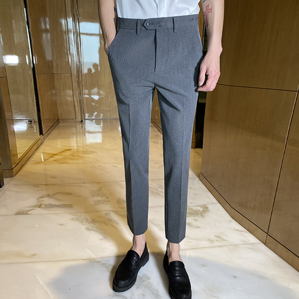 Summer breathable casual thin fitted trousers