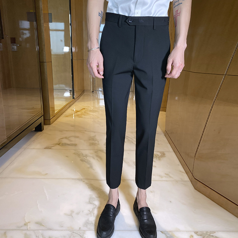 Summer breathable casual thin fitted trousers
