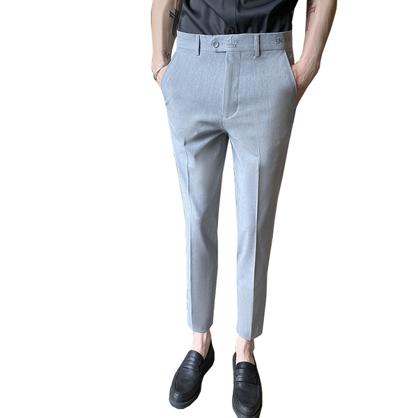 Summer breathable casual thin fitted trousers