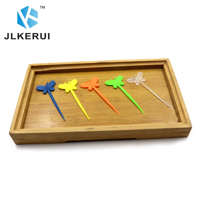 Tenedor de plástico engrosada Barra de palo de fruta enlatada palo de leche té leche cubierta de palo de postre de sushi palo de mariposa