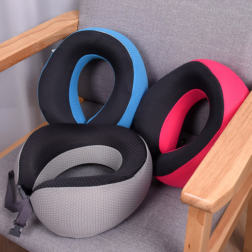 Memory foam U-shaped pillow, stowable sports style travel pillow, aircraft neck pillow, slow rebound pillow core, neck pillow, wholesale