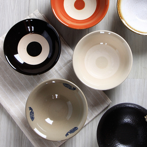 Home Ceramic Meicai Kouchou Bowl Old Style Commercial Steam Bowl High Temperature Retro Clay Wine Bowl Hot Pot Dish Bowl Rice Bowl