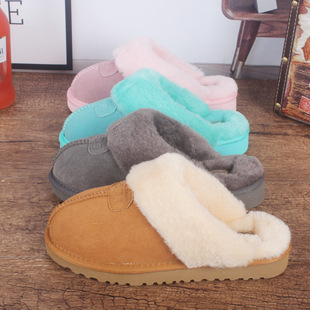 Заводская прямая продажа доставки для оптовой кожи 5125 Baotou Slippers для теплых мужчин и женщин в хлопковых туфелях