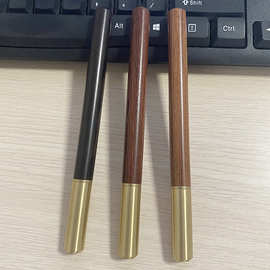 帆莱匠心之笔 黑檀木黄铜笔  商务礼品红檀木中性签字笔定LOGO