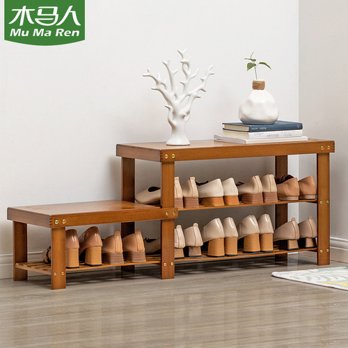Shoe changing stool household solid wood small stool bench sofa stool low stool small chair fabric stool foot pedal children's wooden stool