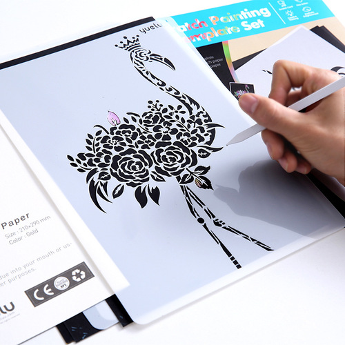 A4 animal scratch painting diy handmade scratch painting template scraping paper set Amazon cross-border best selling