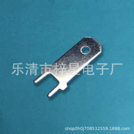 6.3加长脚焊片250加长焊片黄铜镀锡PCB焊接端子