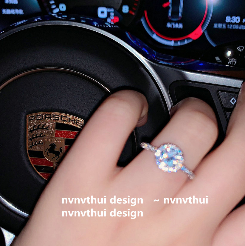 330k round diamond bezel ring ~ no box