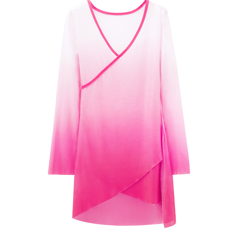 Ropa de práctica de danza clásica para niños ropa de rendimiento de danza étnica para niños ropa de estilo chino de verano para mujeres ropa de gasa de baile de encanto corporal