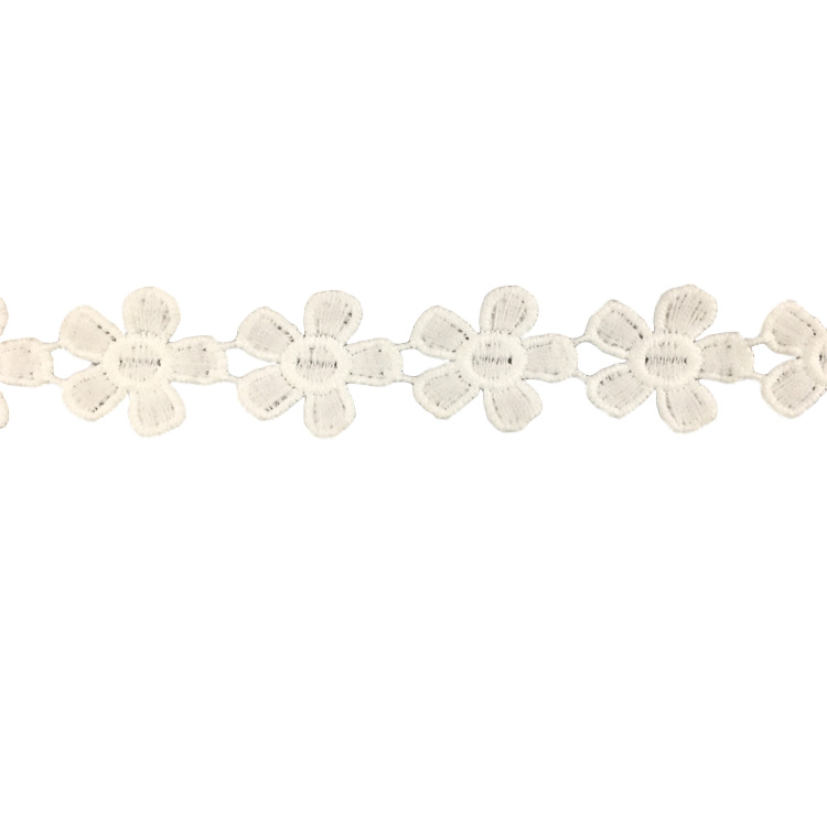 Cuello de encaje soluble en agua poliéster brillante bordado estereoscópico agujero bordado falso cuello de encaje accesorios de ropa