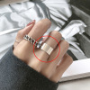 Retro fashionable one size brand ring hip-hop style, European style, silver 925 sample, Japanese and Korean, simple and elegant design, punk style, on index finger