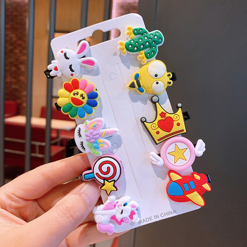 New Cream Ice Cream Children's Cartoon Hairpin Korean Cute Fruit Headdress Rainbow Princess Bangs Hairpin Hair Accessory