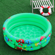 新款家用充气儿童海洋球池婴儿圆形印花游泳池钓鱼戏水池玩具现货