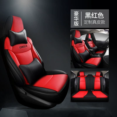 Modelə uyğun (Original) oturacaq örtükləri – Models - black-red-deluxe-edition-corolla-special-full-imitation-leather