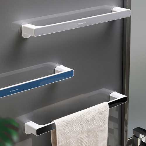 Bathroom towel storage rack, bathroom punch-free towel and bath towel storage rack, wall-mounted bathroom hook