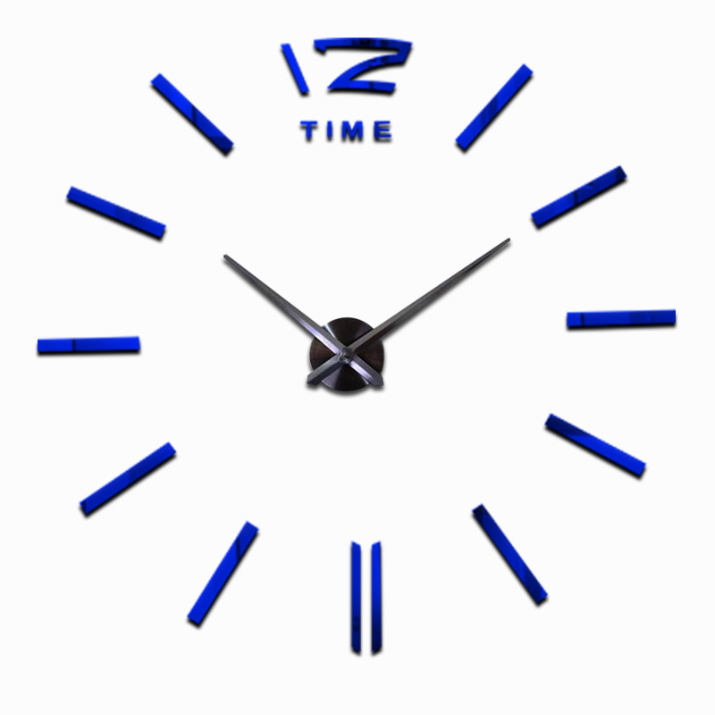 Reloj de pared 3D de gran tamaño DIY, espejo/etiqueta de pared creativa, reloj de pared minimalista moderno
