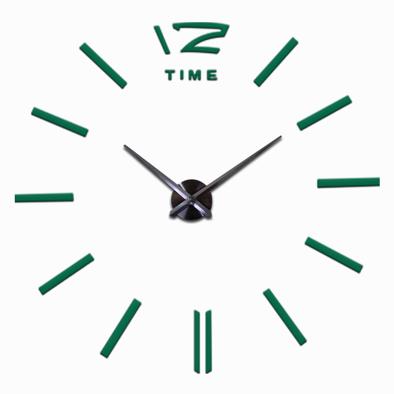Reloj de pared 3D de gran tamaño DIY, espejo/etiqueta de pared creativa, reloj de pared minimalista moderno