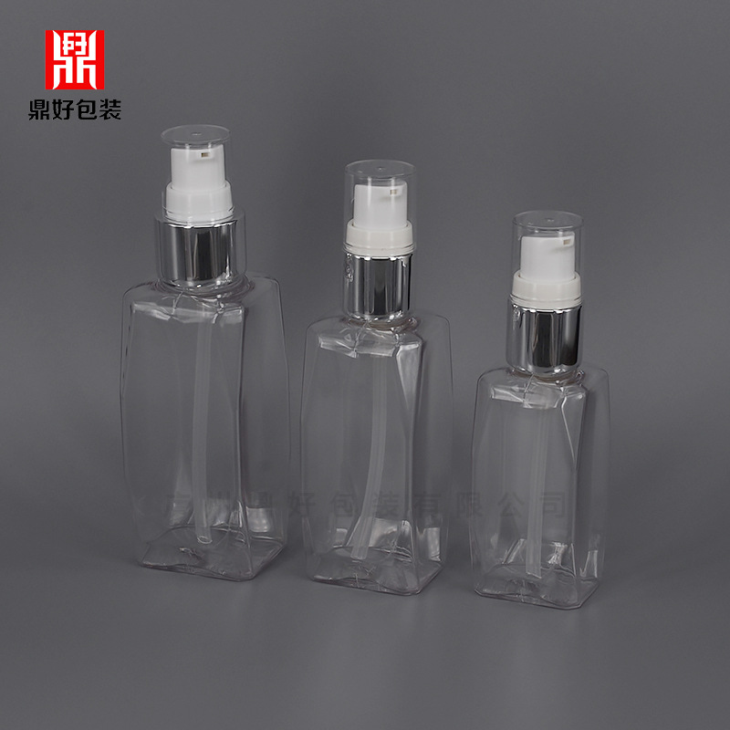 新款PETG多边形乳液瓶30ml50ml75ml100ml精华液喷雾瓶方形塑料瓶
