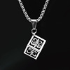 Double-sided necklace, fashionable pendant for beloved suitable for men and women, European style