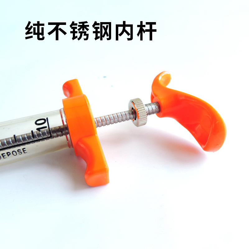 Andshi importó jeringa de acero de plástico 20ml jeringa de vacuna jeringa de acero de plástico Equipo veterinario