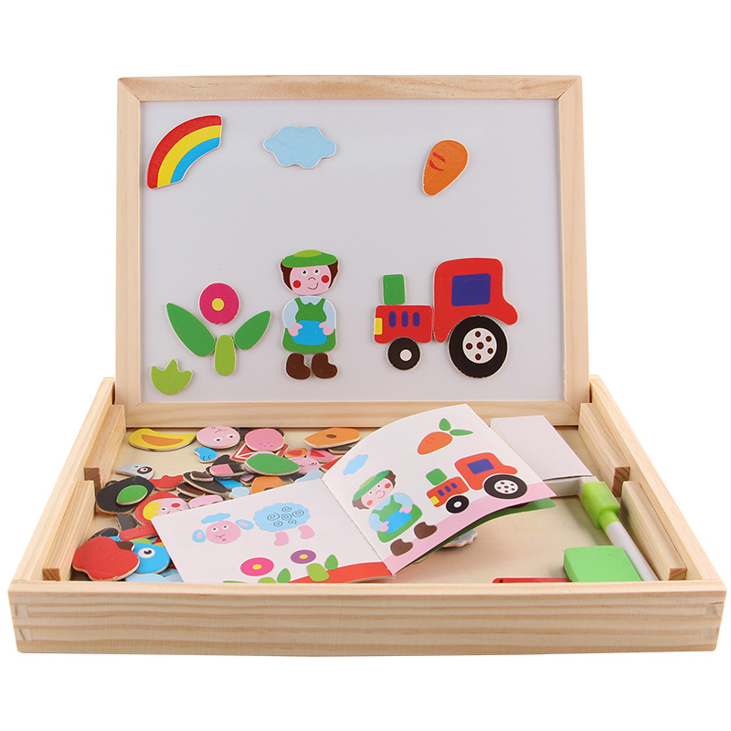 La educación temprana de los niños rompecabezas magnético rompecabezas niños y niñas bebé rompecabezas bloques de construcción juguetes 1-2-4 años de edad